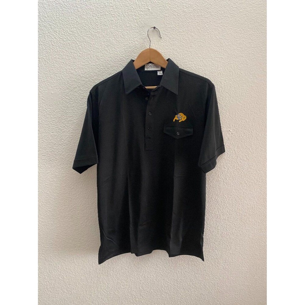Vintage Colorado Buffaloes CU Buffs Fiesta Polo Shirt Men's Large Black